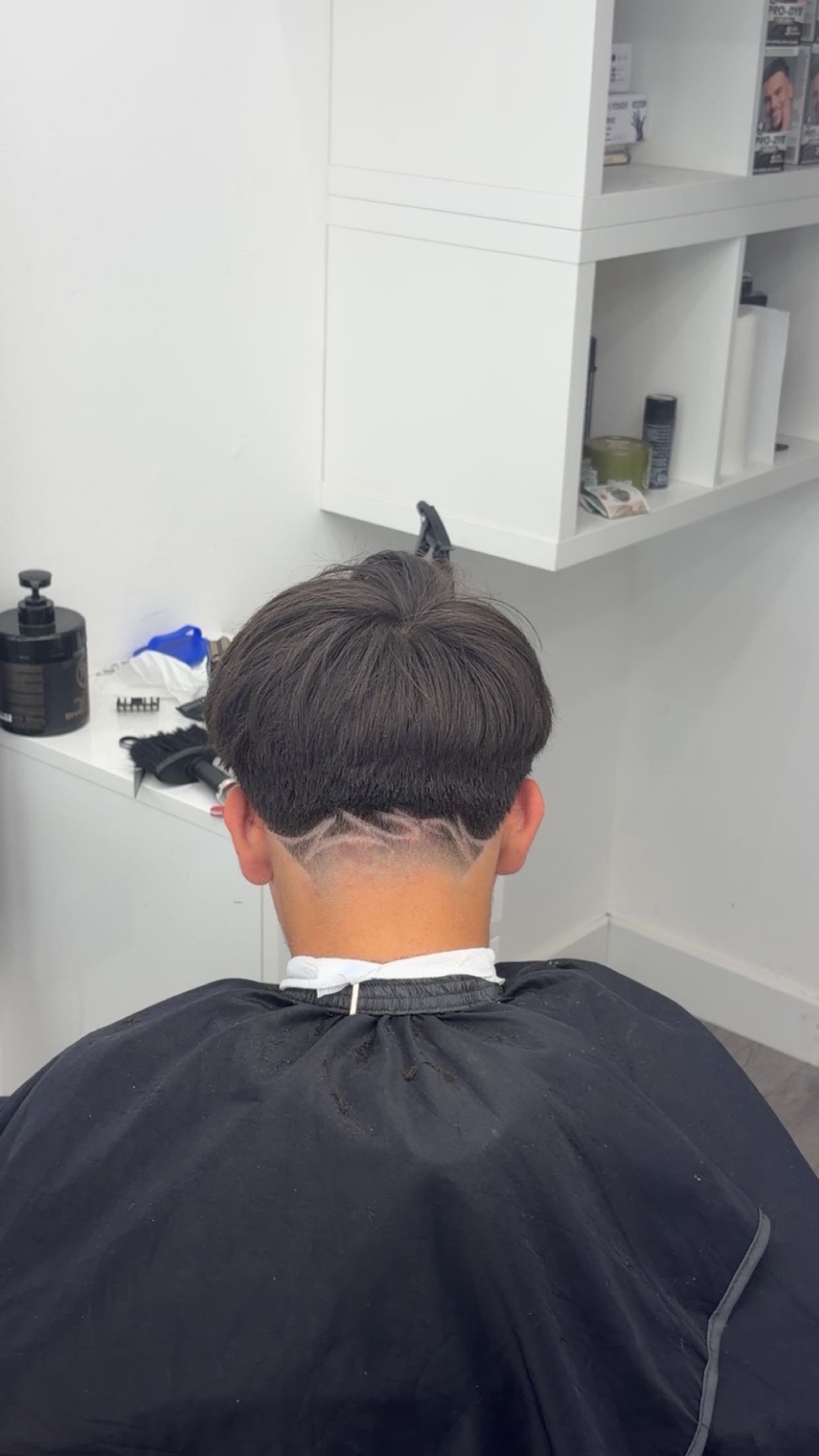 Skin fade with clean back neckline detail